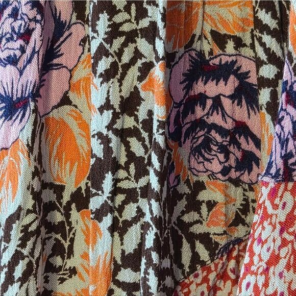 Free People Intimately Floral Print Gabriela Halter Open Back Boho Midi Dress XS - Picture 2 of 4